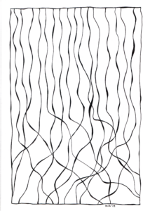 MIR T-Shirt-Motiv - ein grafisches Motiv - Fäden in schwarz