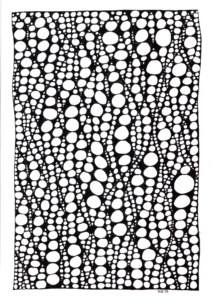 MIR T-Shirt-Motiv - ein grafisches Motiv in schwarz - organisch-anmutende Formen