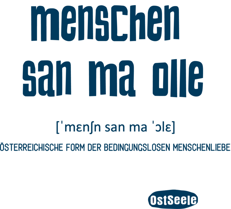 "Menschen san ma olle" -Mundart-Motiv der Marke OstSeele im Be Nice Shop